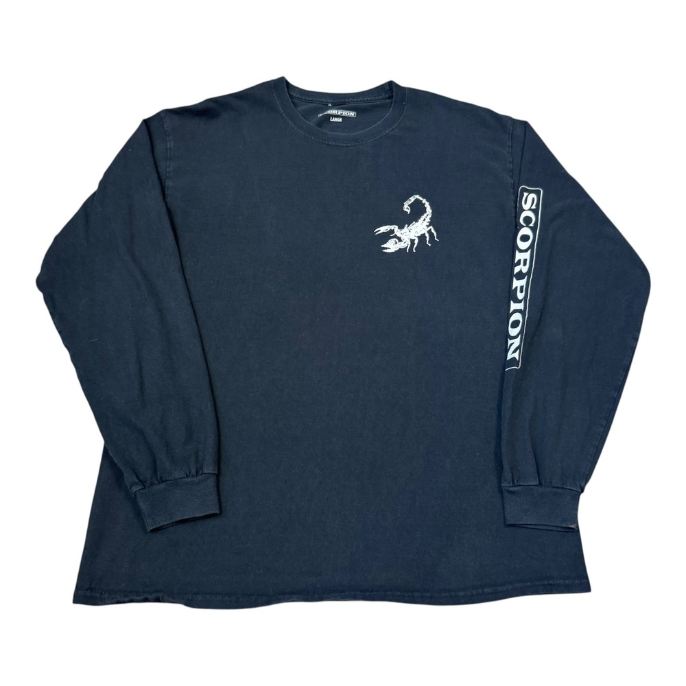 Scorpion Drake 2018 Large Logo Tour Black Long Sleeve Shirt Men's Large FLAW